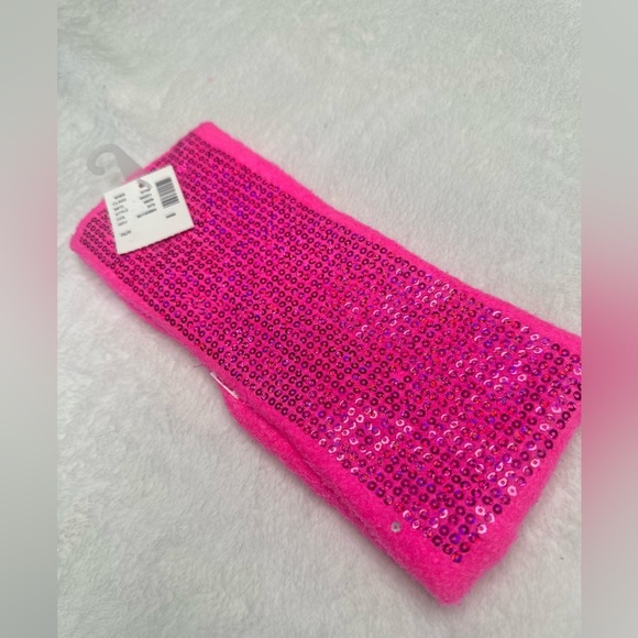 Justice Girls Cozy One Size Fit All Winter Headband Sequence Pink Super Soft - Picture 3 of 5
